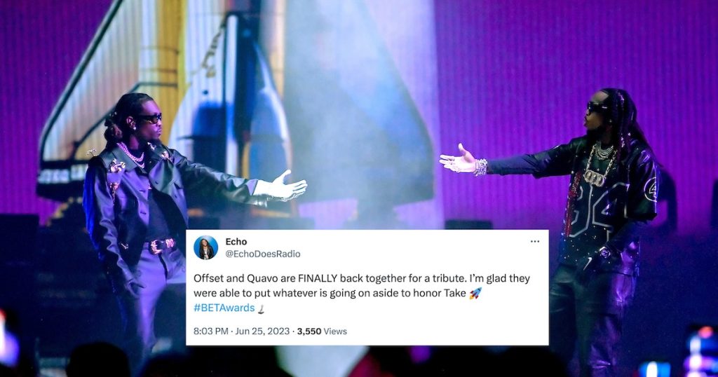 Twitter Reactions To Quavo & Offset’s Surprise Guess Awards Tribute To Takeoff