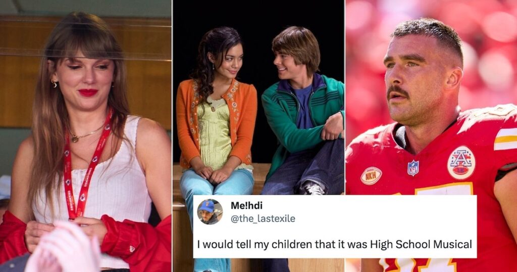 Taylor Swift & Travis Kelce Encouraged ‘High Faculty Musical’ Memes