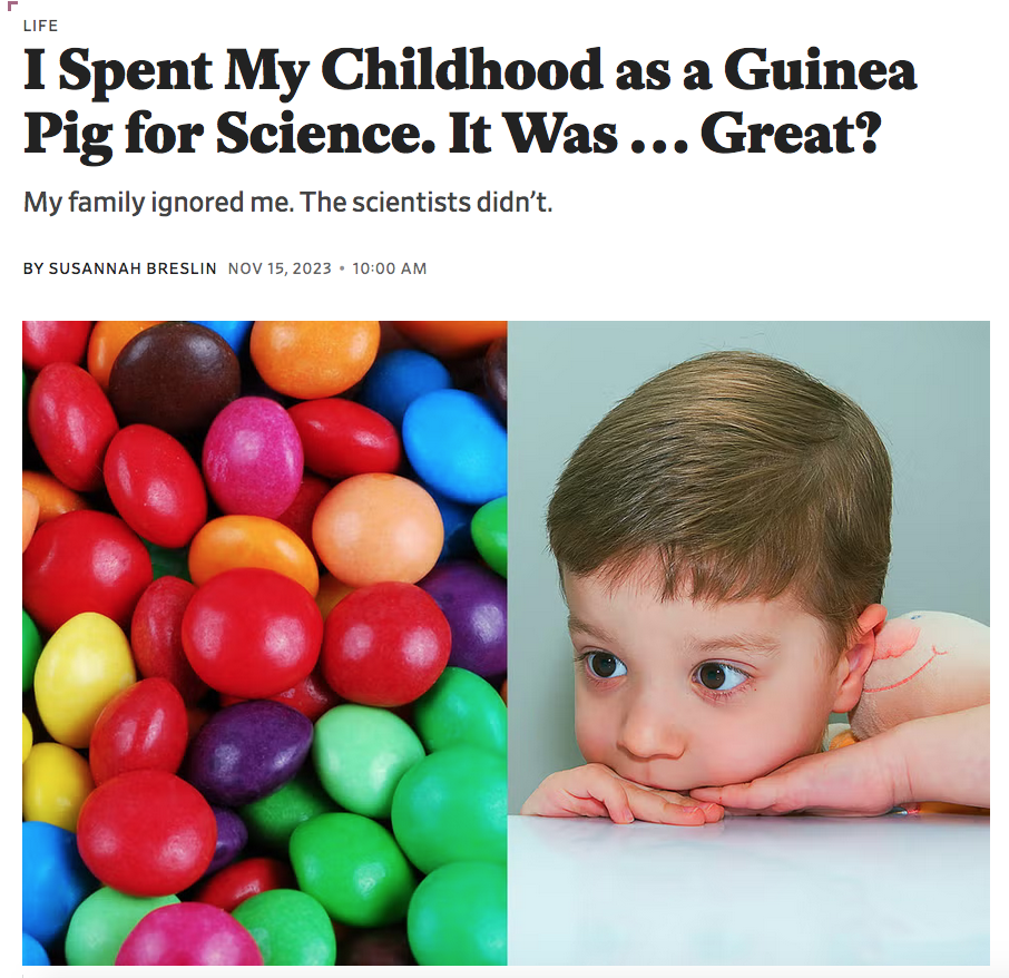 Scenes From My Existence in a Psychological Experiment