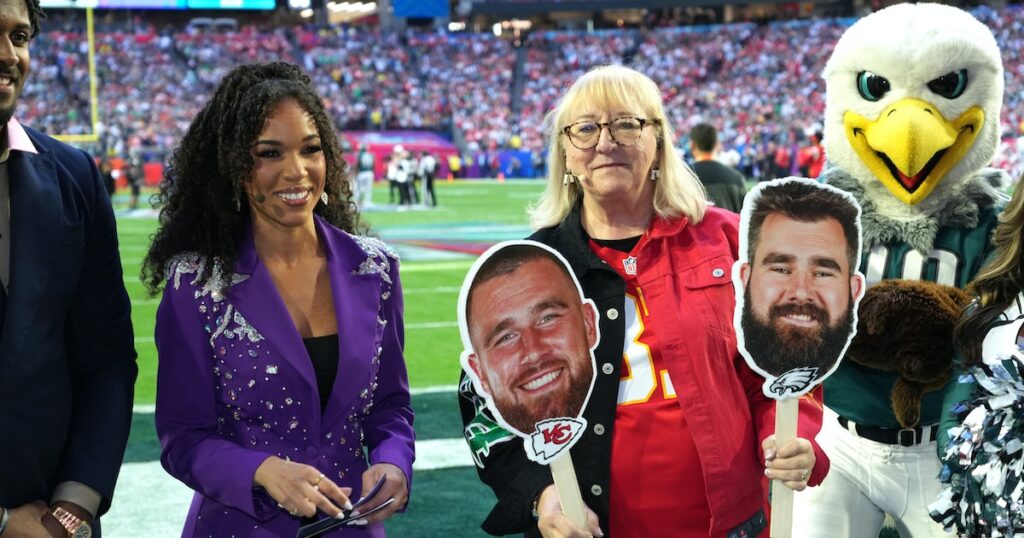 Donna Kelce On Her Chiefs-Eagles Outfit, Travis & Jason Competing, & Additional
